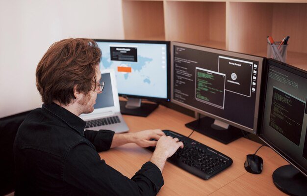 The Art of Drawing Readers In: Your attractive post title goes here male-programmer-working-desktop-computer-with-many-monitors-office-software-develop-company-website-design-programming-coding-technologies-1040180-7096
